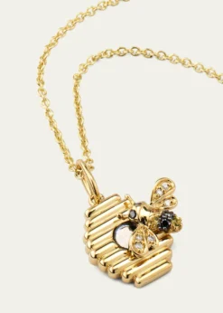 Sydney Evan14K Yellow Gold Beehive Charm Necklace
