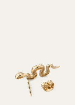 Sydney Evan14K Yellow Gold Diamond Snake Stud Earring, Single