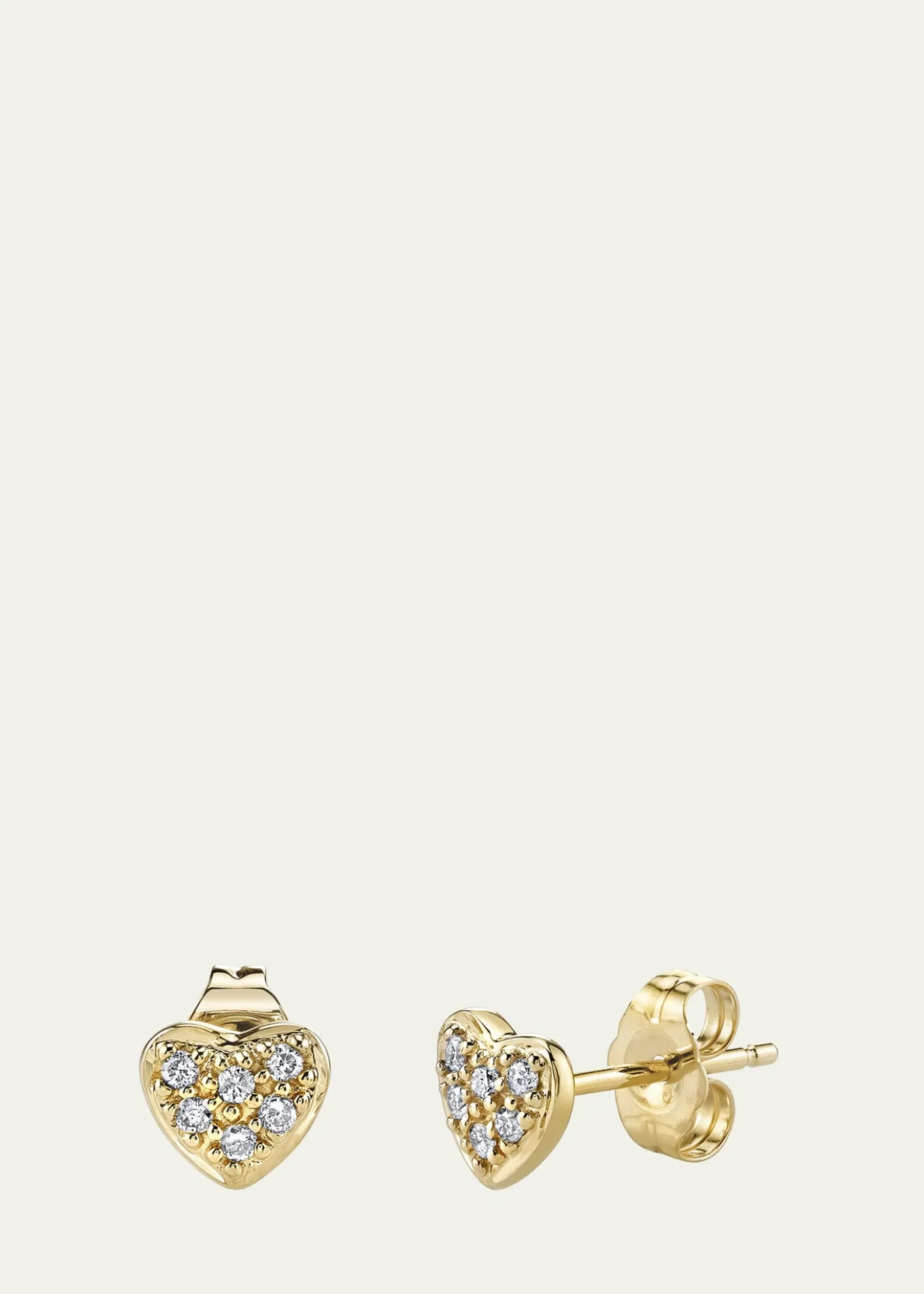 Sydney Evan14K Yellow Gold Diamond Mini Heart Earring, Single