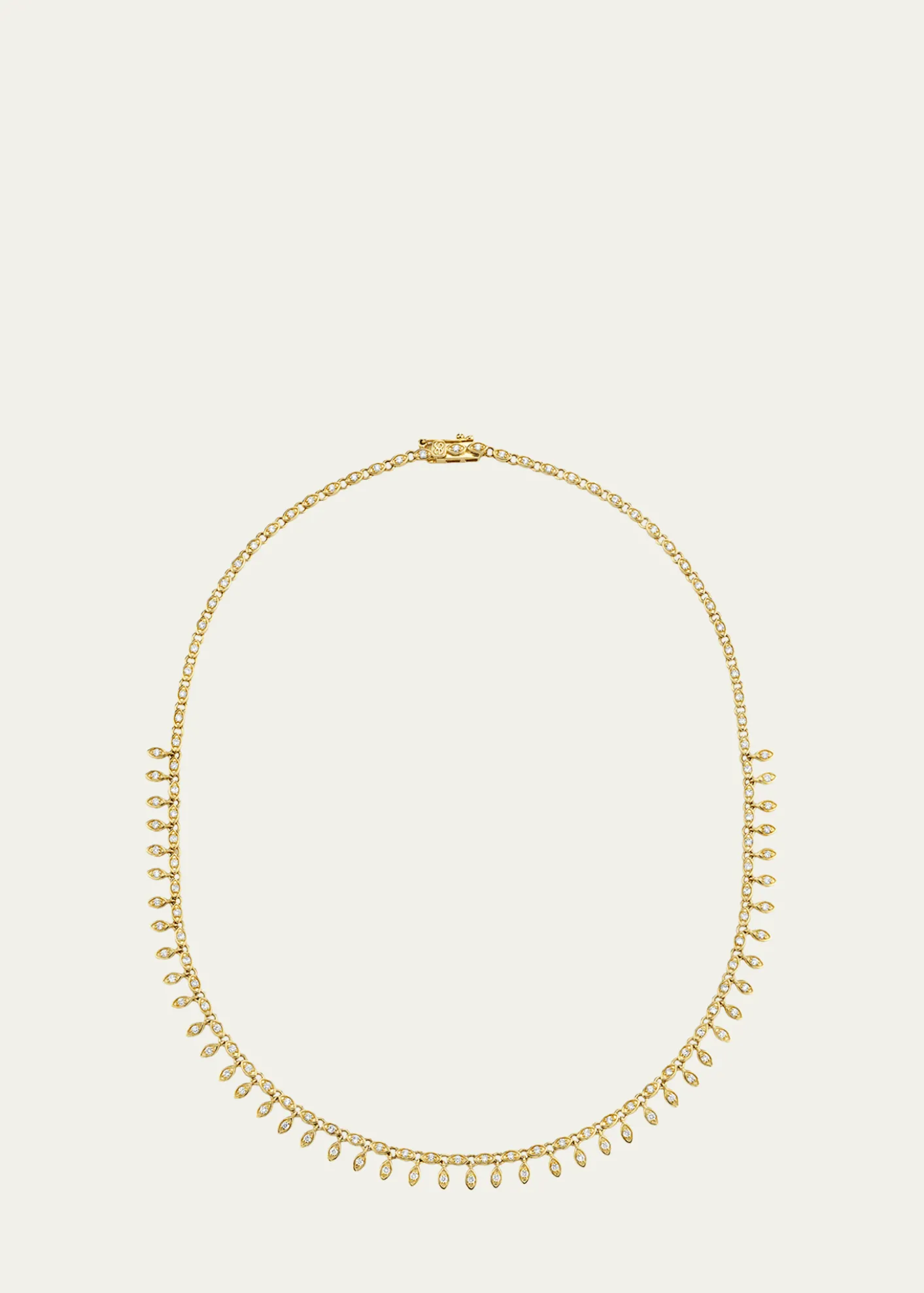 Sydney Evan14K Yellow Gold Diamond Marquise Fringe Necklace