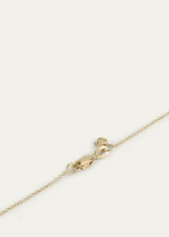 Sydney Evan14K Yellow Gold Evil Eye Marquise Border with Stone Inlay Charm Necklace