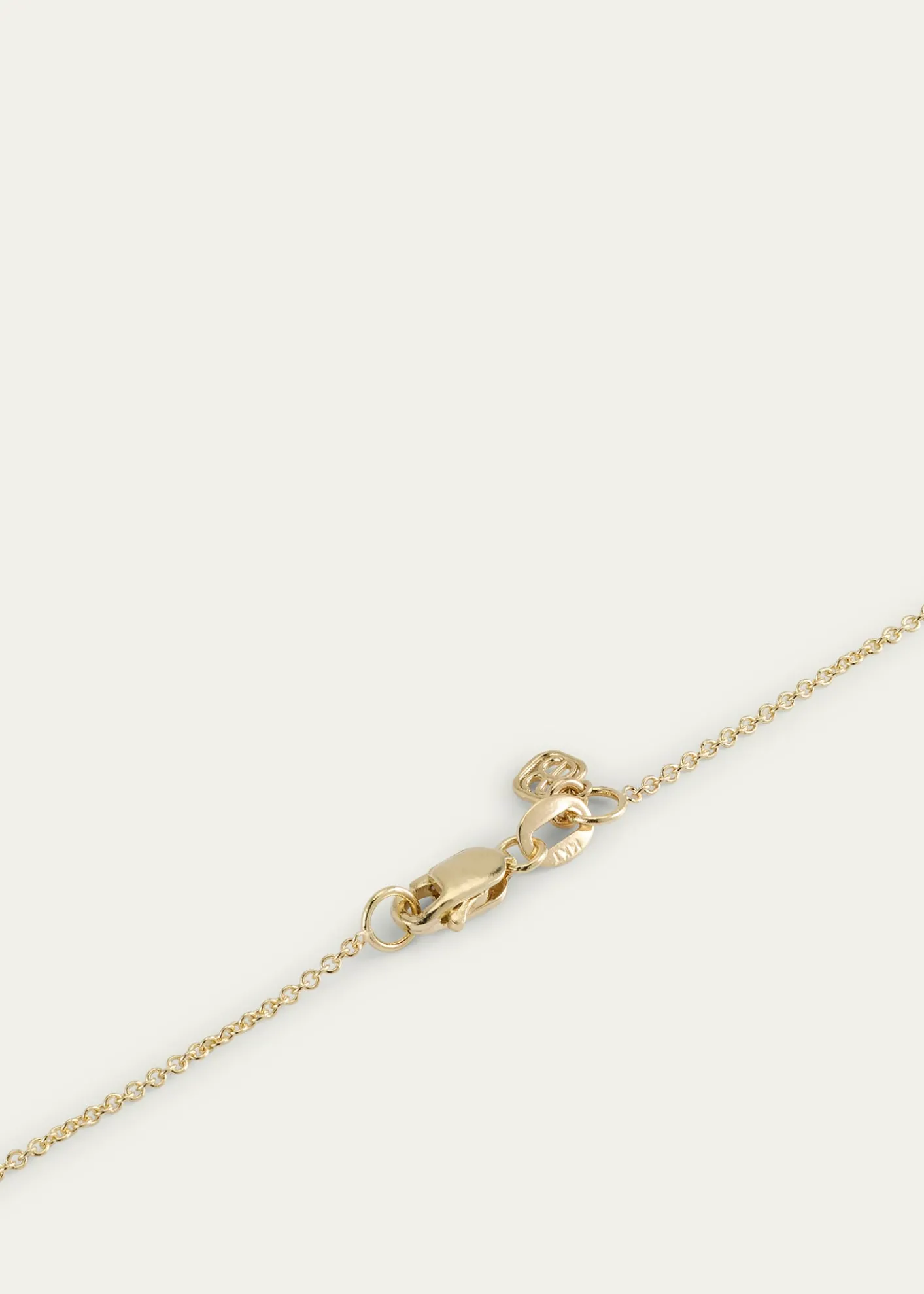 Sydney Evan14K Yellow Gold Evil Eye Marquise Border with Stone Inlay Charm Necklace
