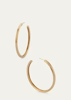 Sydney Evan14K Yellow Gold Fluted Hoop Earrings
