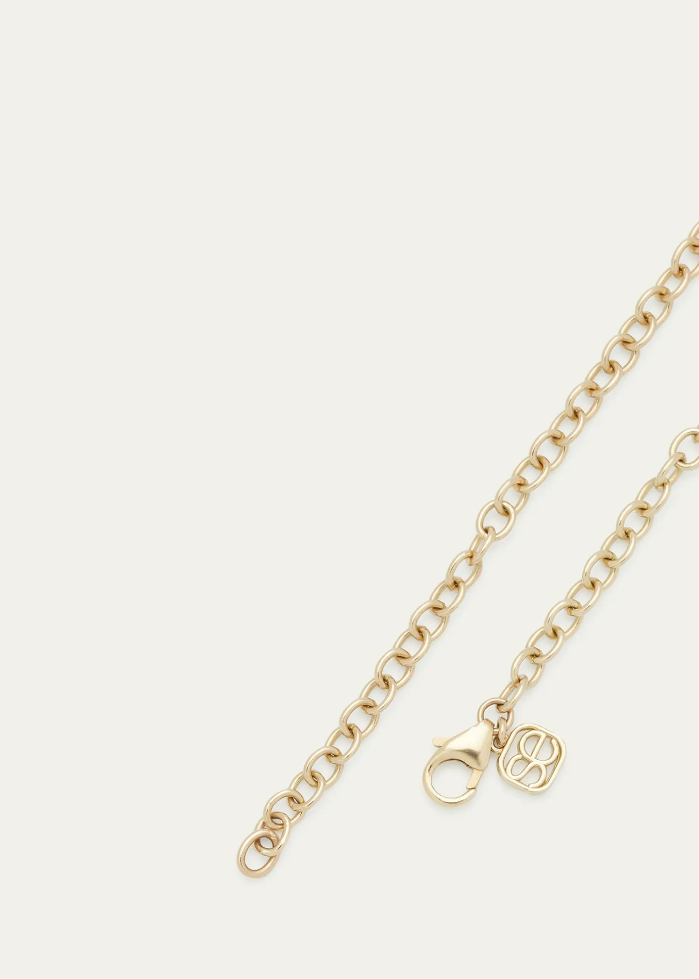 Sydney Evan14K Yellow Gold Large Butterfly Charm Necklace with Pearl Inlay and Diamonds