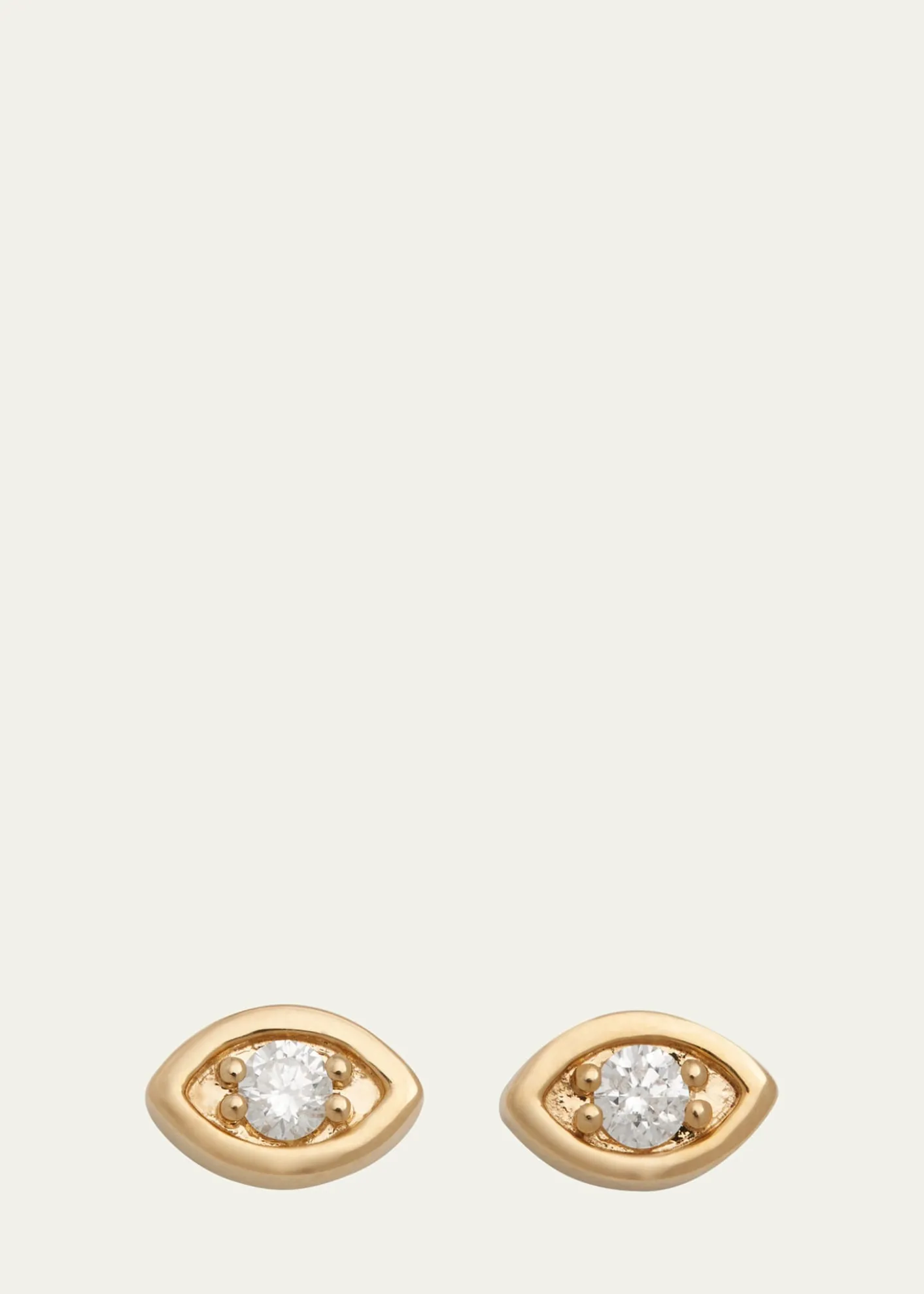 Sydney Evan14k Yellow Gold Large Marquis Evil Eye Stud Earrings
