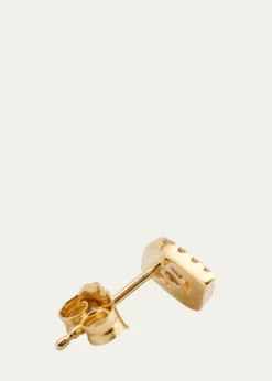 Sydney Evan14K Yellow Gold Large Sapphire Bezel Eye Stud Earring, Single