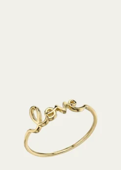 Sydney Evan14K Yellow Gold Love Script Ring