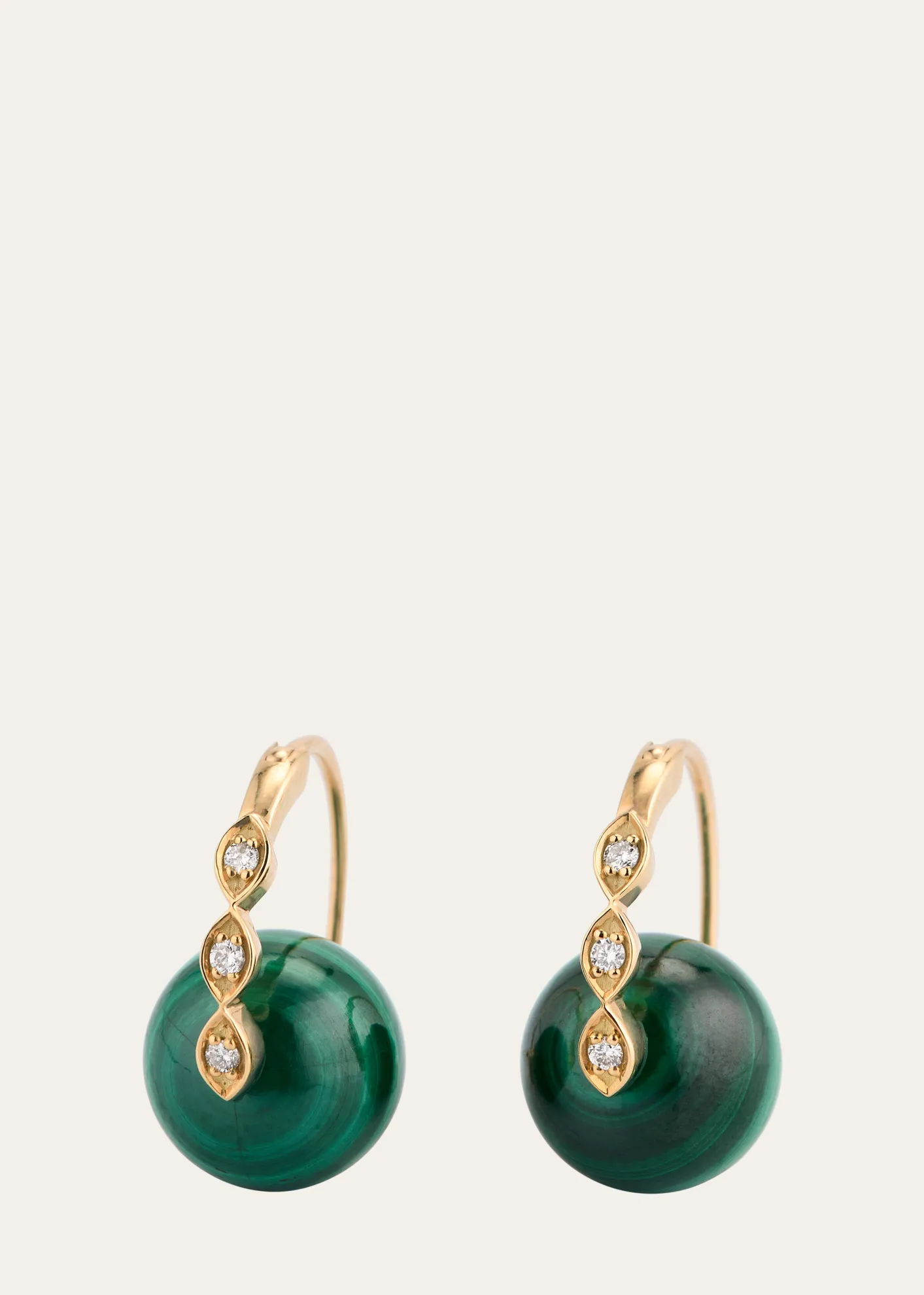 Sydney Evan14K Yellow Gold Marquise Eye Bead Earrings