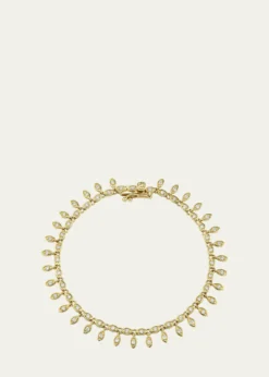 Sydney Evan14K Yellow Gold Marquis Eye Eternity Fringe Bracelet with Diamonds