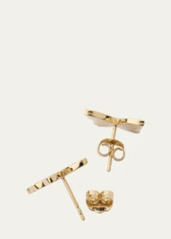 Sydney Evan14K Yellow Gold Mosaic Butterfly Stud Earrings with Diamonds