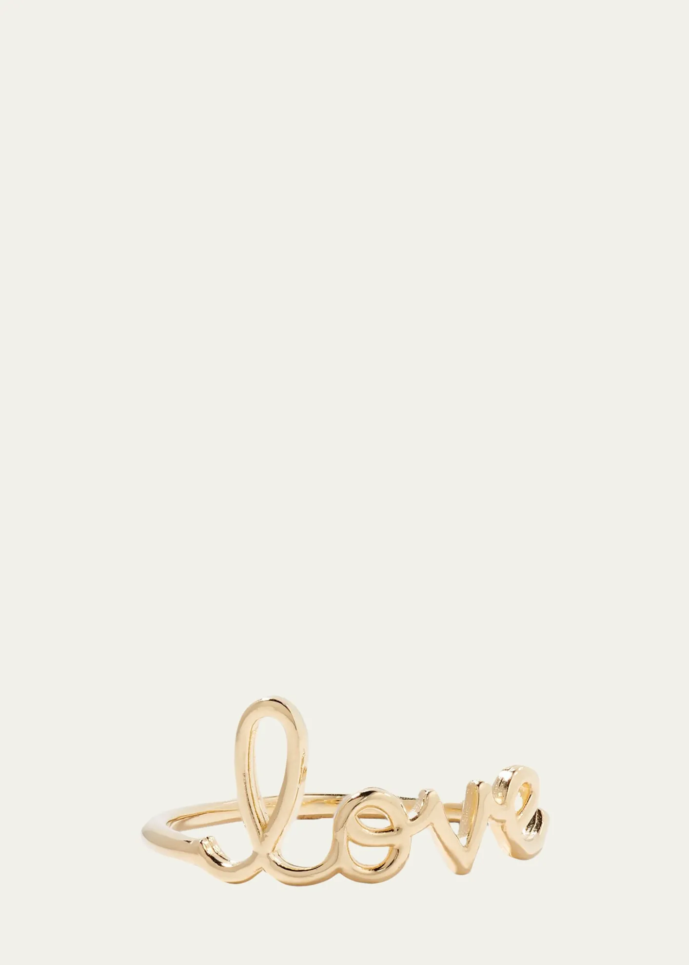 Sydney Evan14k Yellow Gold Pure Love Script Ring