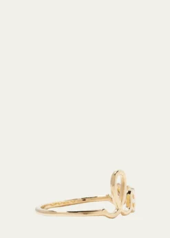 Sydney Evan14k Yellow Gold Pure Love Script Ring