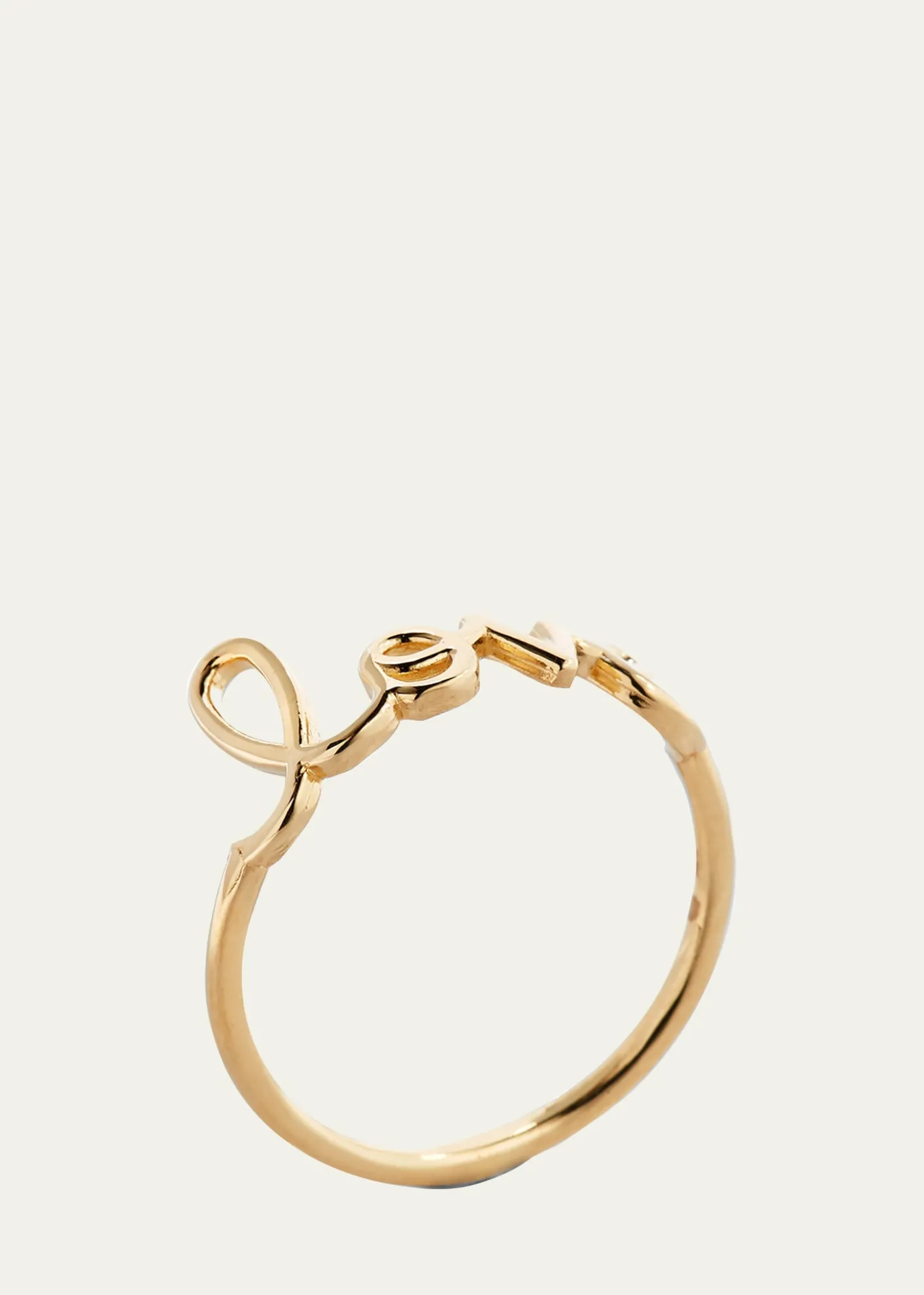 Sydney Evan14k Yellow Gold Pure Love Script Ring