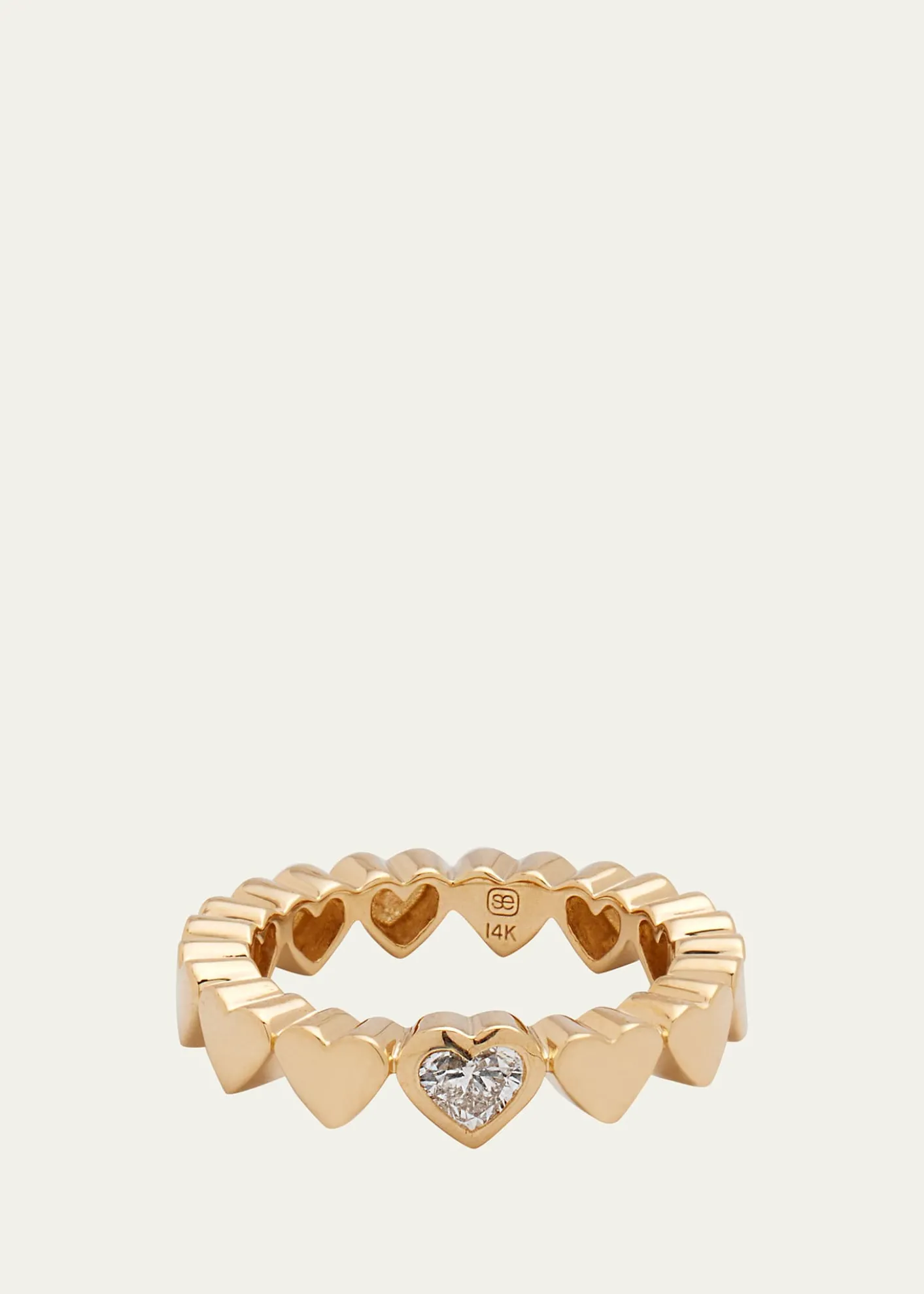 Sydney Evan14k Yellow Gold Single Diamond Heart Ring, Size 6.5