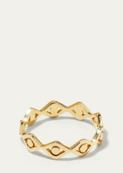 Sydney Evan14k Yellow Gold Small Pure Evil Eye Eternity Ring, Size 6