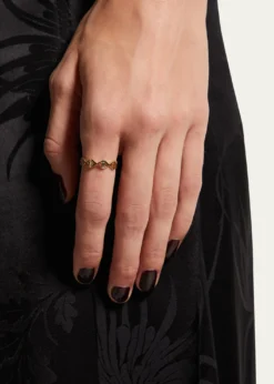 Sydney Evan14k Yellow Gold Small Pure Evil Eye Eternity Ring, Size 6