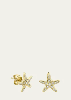 Sydney Evan14K Yellow Gold Starfish Stud Earring, Single