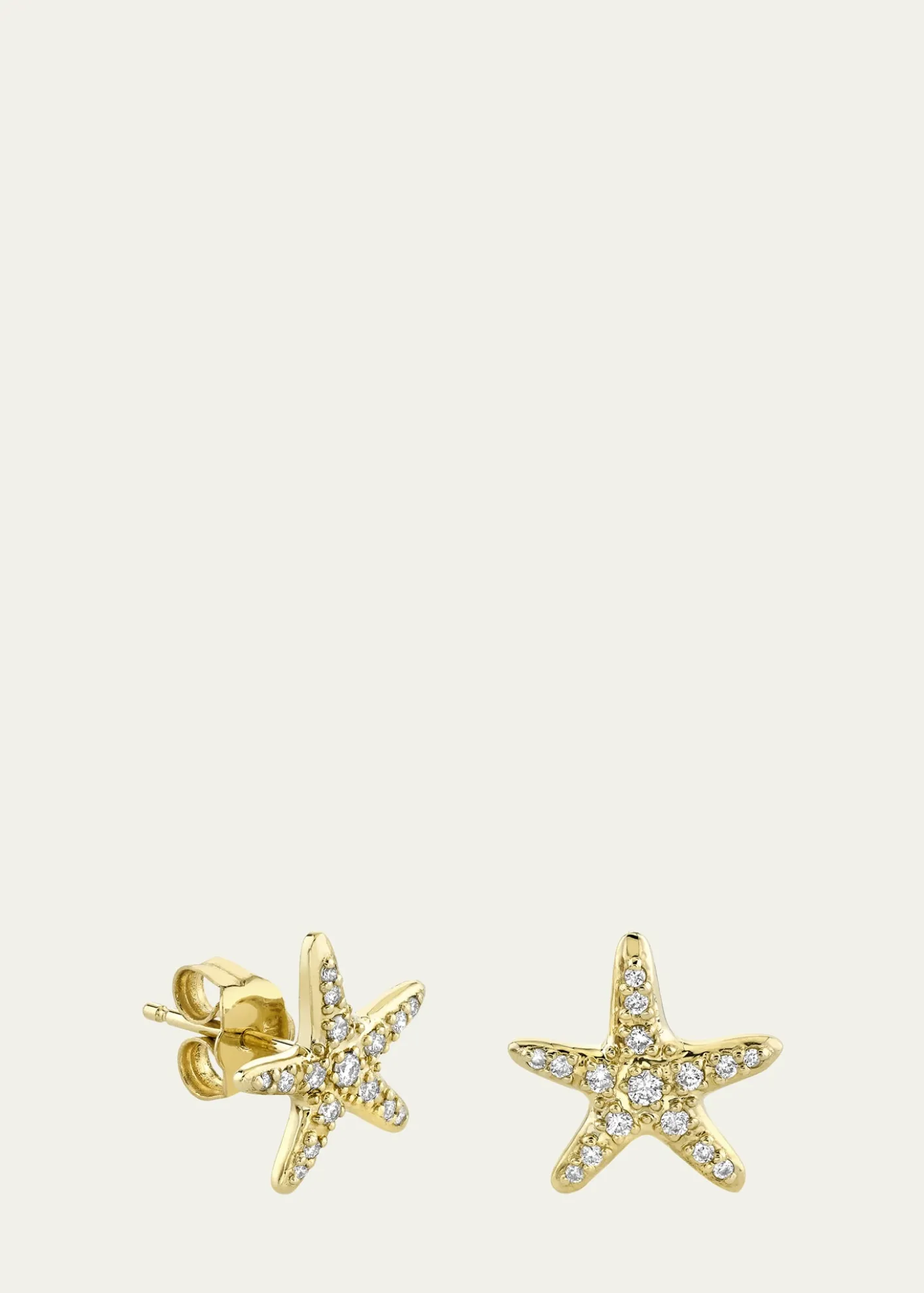 Sydney Evan14K Yellow Gold Starfish Stud Earring, Single