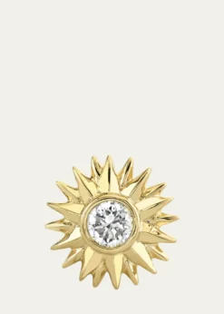 Sydney Evan14K Yellow Gold Starburst Stud Earring, Single