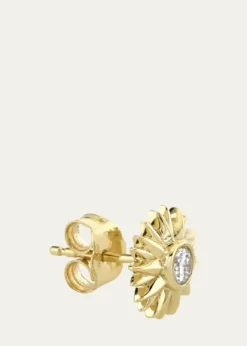 Sydney Evan14K Yellow Gold Starburst Stud Earring, Single