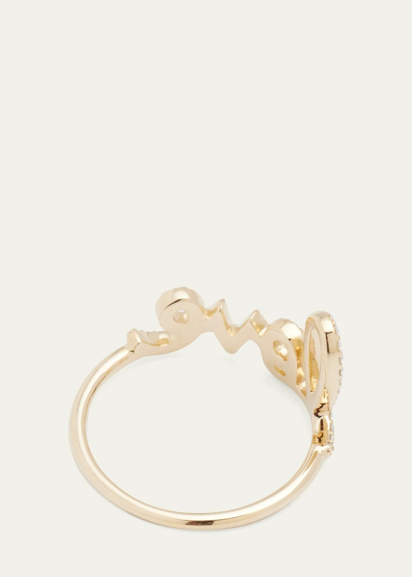 Sydney EvanLarge Love 14K Gold Ring with Diamonds