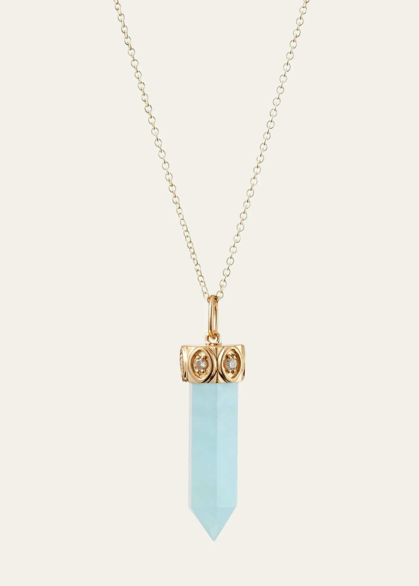 Sydney EvanLong Aquamarine Crystal Pendant Necklace
