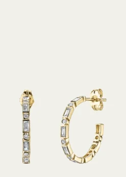 Sydney EvanMedium 14K Yellow Gold Diamond Hoops