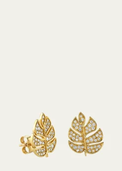 Sydney EvanMedium Monstera Leaf Stud Earrings