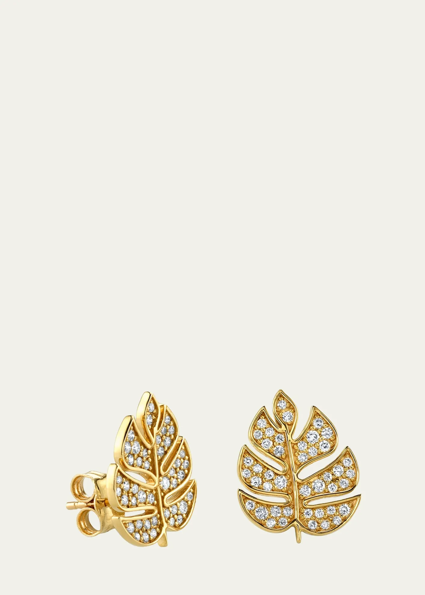 Sydney EvanMedium Monstera Leaf Stud Earrings
