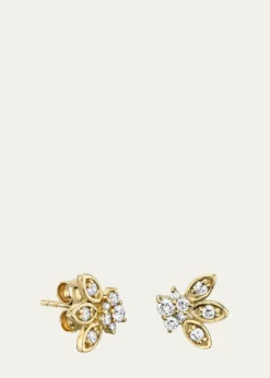 Sydney EvanSingle 14k Gold Diamond Petal Stud Earring
