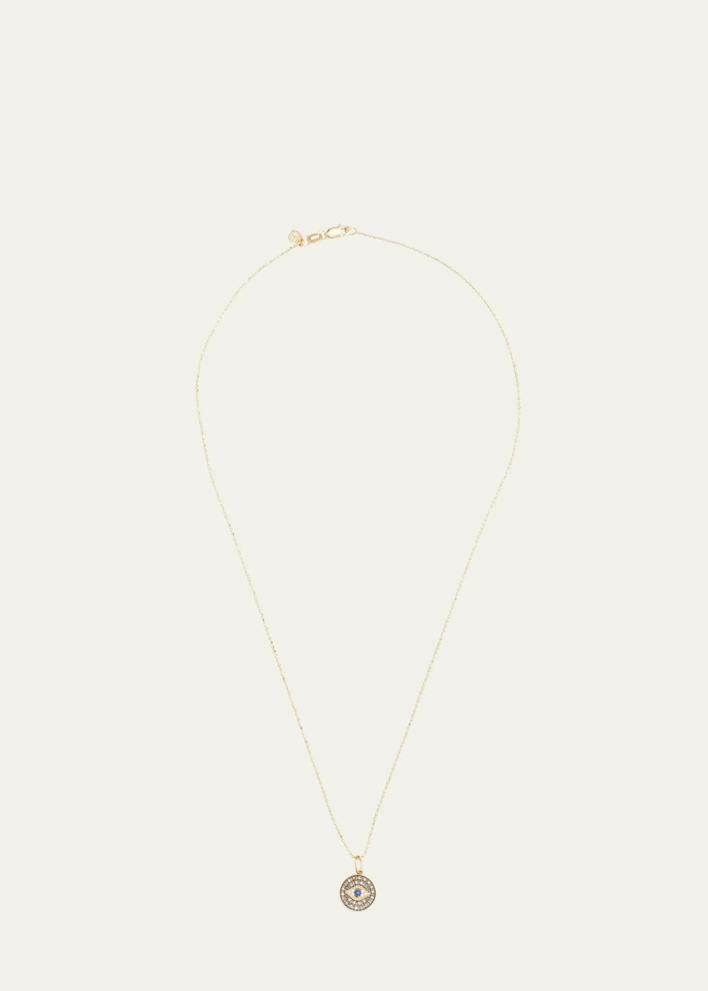 Sydney EvanSmall Diamond Evil Eye Medallion Necklace