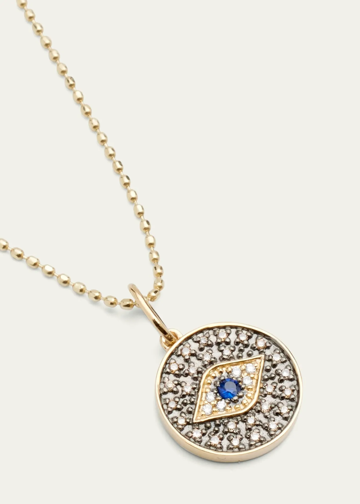 Sydney EvanSmall Diamond Evil Eye Medallion Necklace