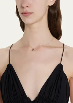 Sydney EvanSmall Diamond Evil Eye Medallion Necklace