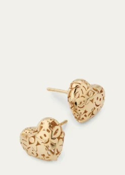 Sydney EvanSmall Puffy Icon Heart Stud Earrings