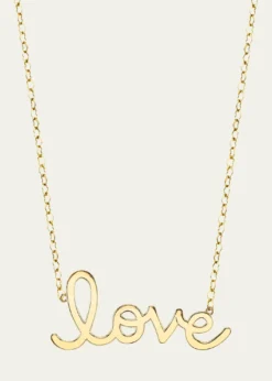Sydney EvanYellow Gold Pure Love Necklace with Heart Chain
