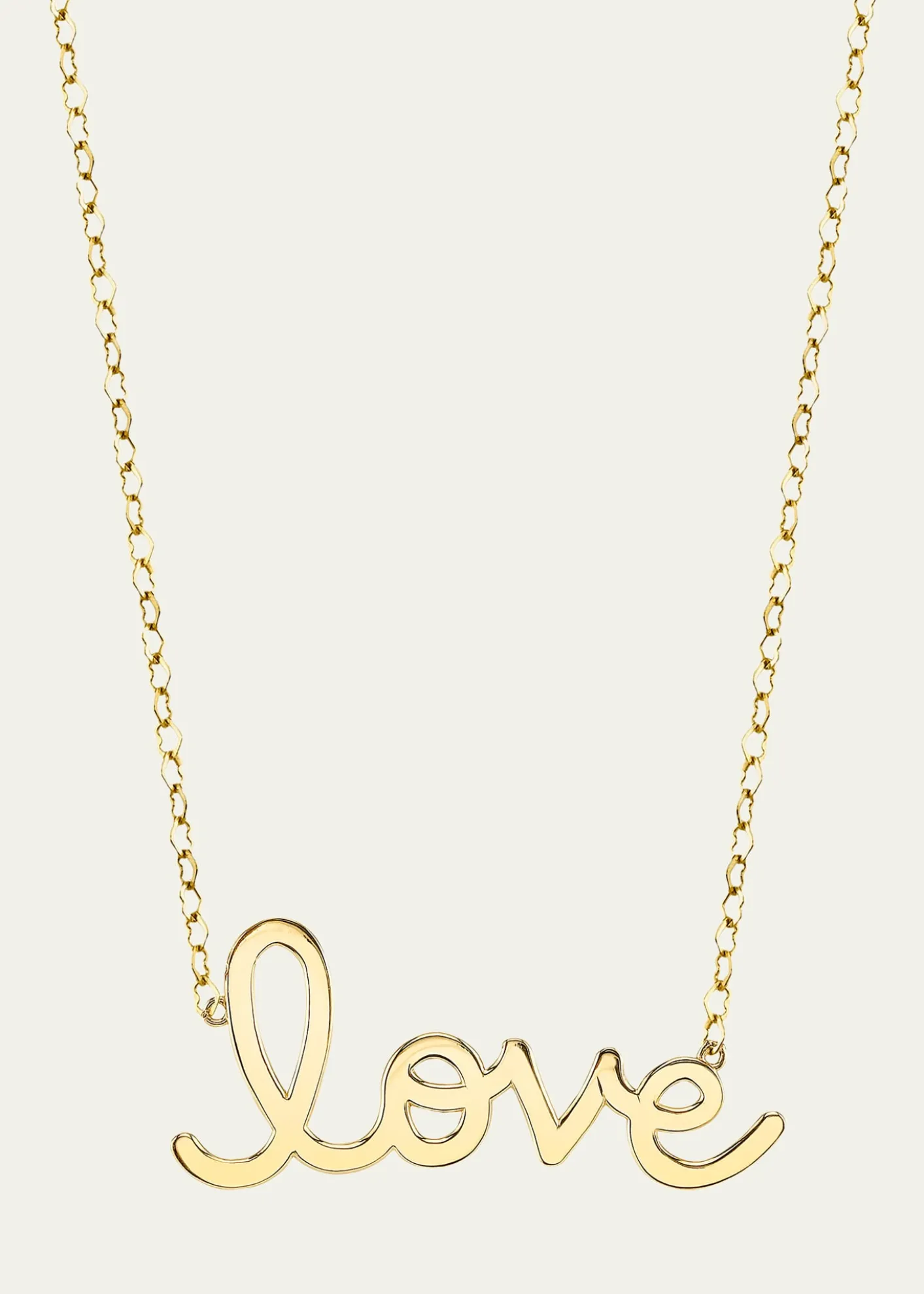 Sydney EvanYellow Gold Pure Love Necklace with Heart Chain