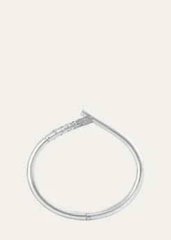 TABAYER18K White Gold Diamond Pave Loop Bracelet