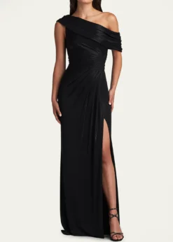 Tadashi ShojiLeary Draped One-Shoulder Gown