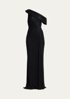 Tadashi ShojiLeary Draped One-Shoulder Gown