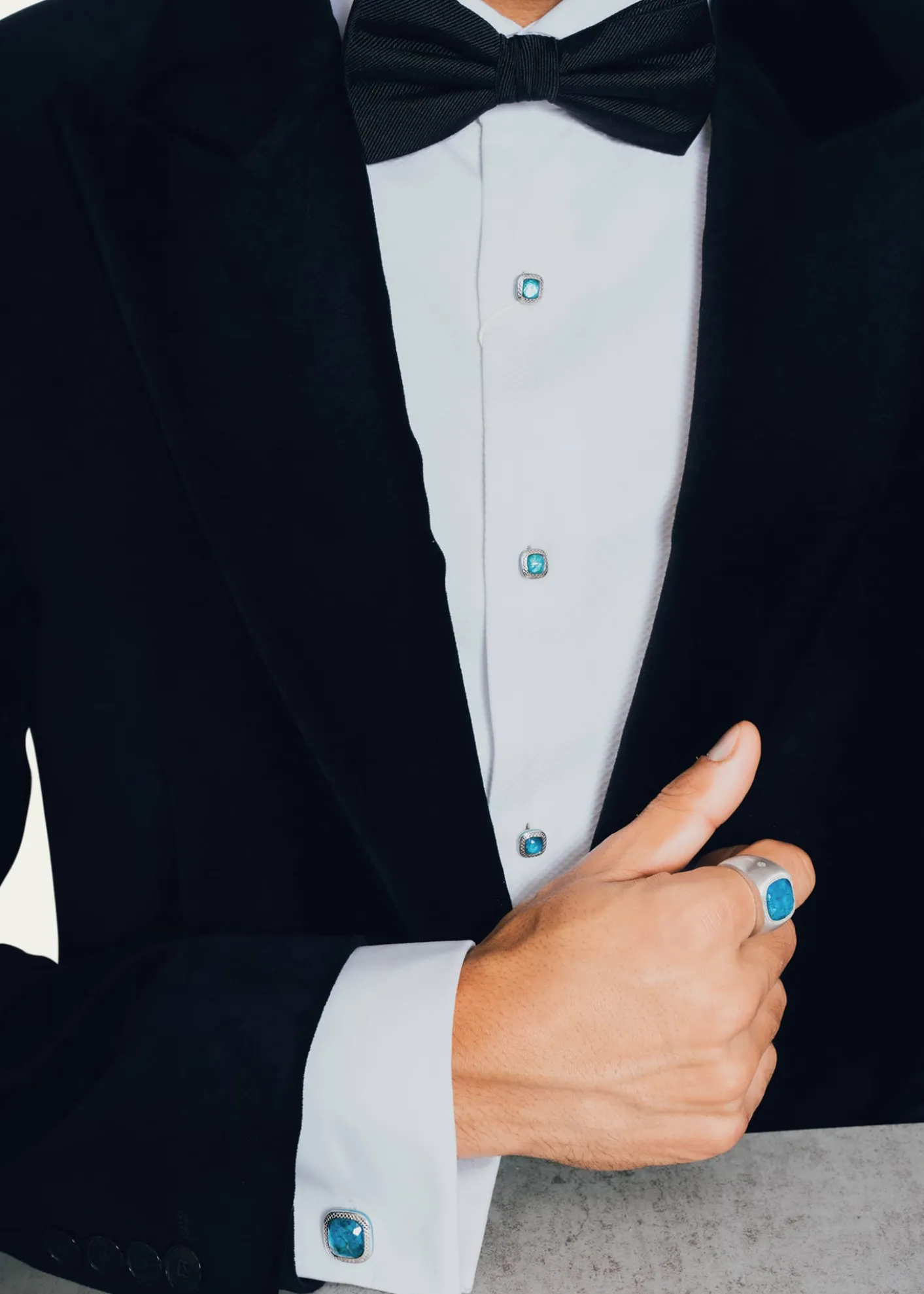 TateossianMen's Apatite Doublet Cufflink Shirt Stud Set