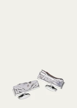 TateossianMen's Limited Edition Meteorite Seymchan Etched Cufflinks