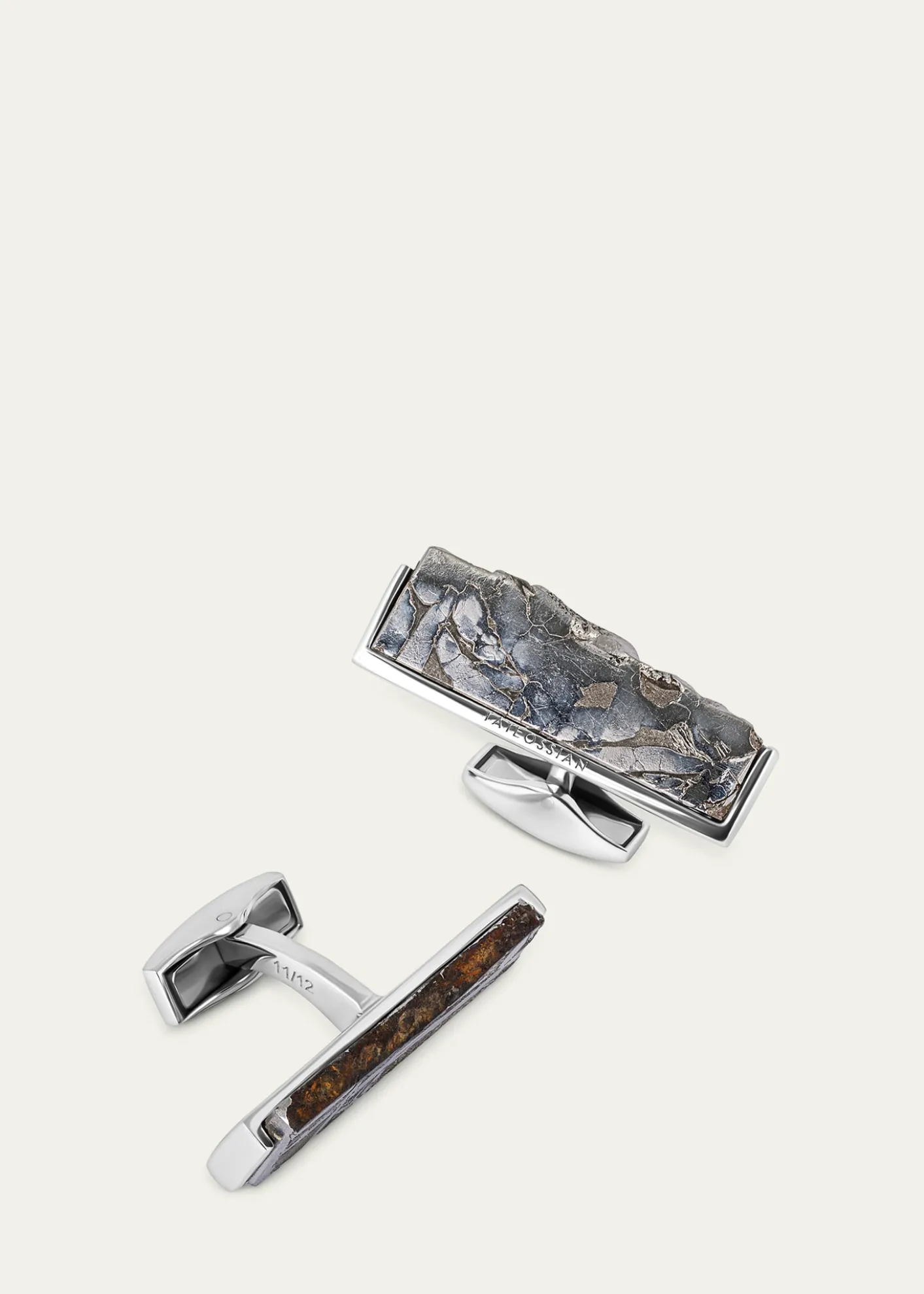 TateossianMen's Limited Edition Meteorite Seymchan Etched Cufflinks