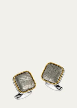 TateossianMen's Limited Edition Meteorite Square Cufflinks