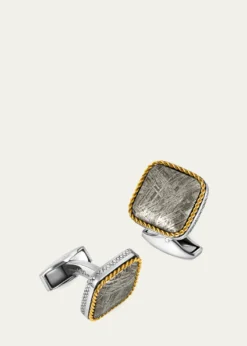 TateossianMen's Limited Edition Meteorite Square Cufflinks