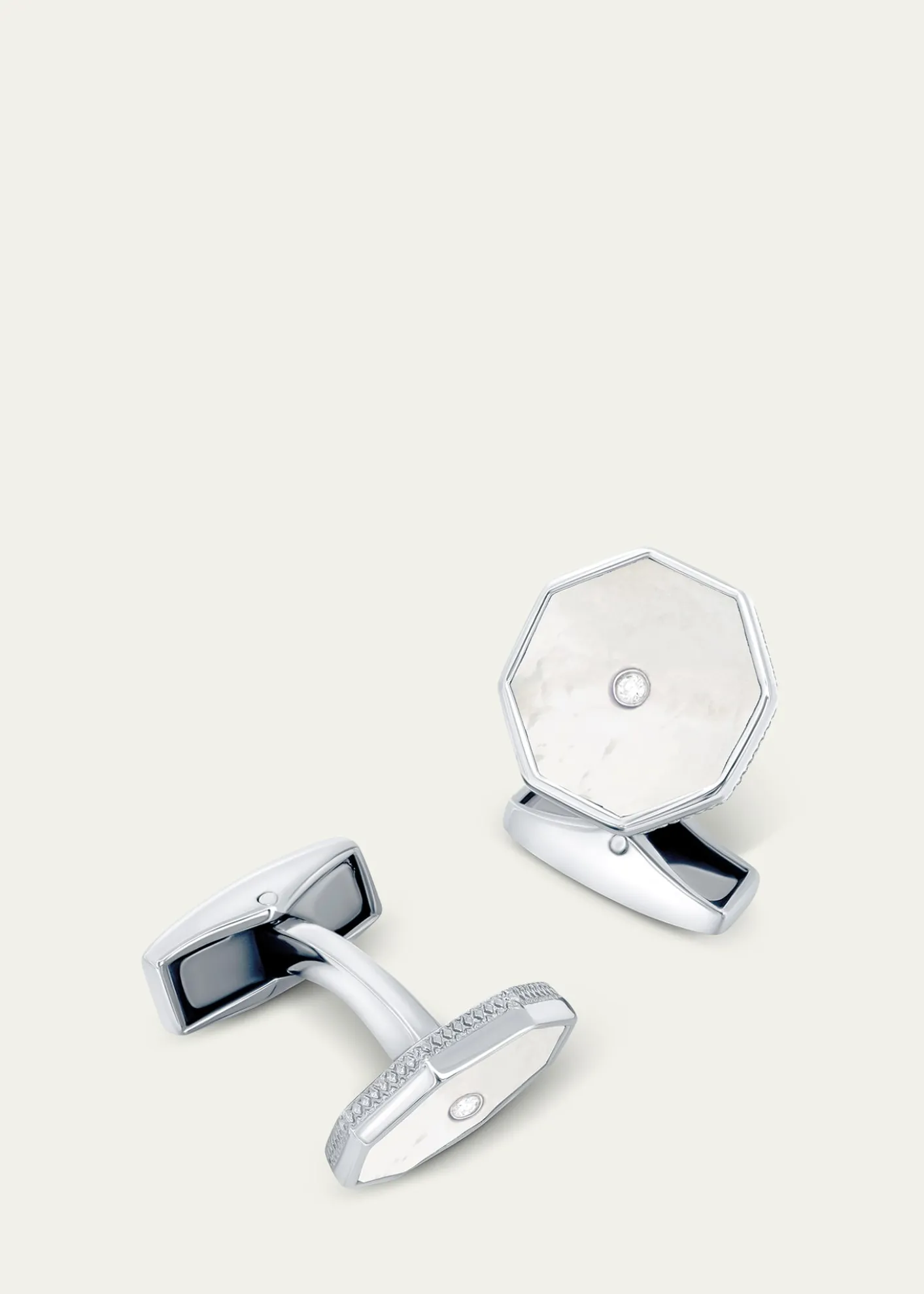 TateossianMen's Mother-Of-Pearl London Eye Cufflinks with Diamonds
