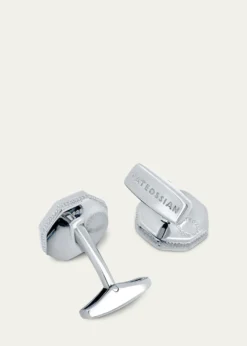 TateossianMen's Mother-Of-Pearl London Eye Cufflinks with Diamonds