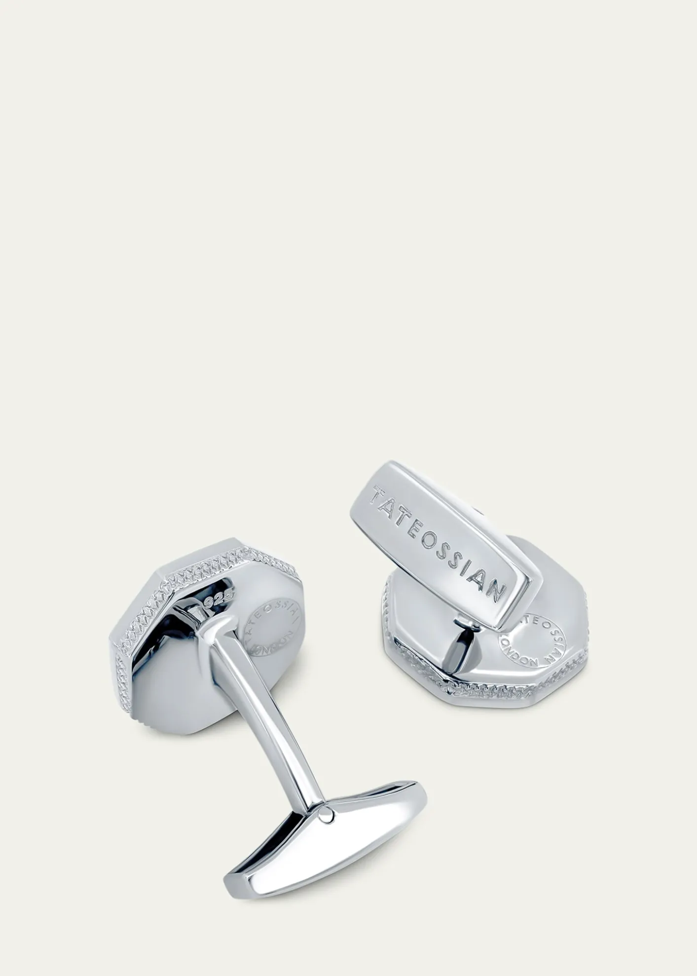 TateossianMen's Mother-Of-Pearl London Eye Cufflinks with Diamonds
