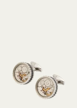 TateossianMen's Round Skeleton Gear Cufflinks