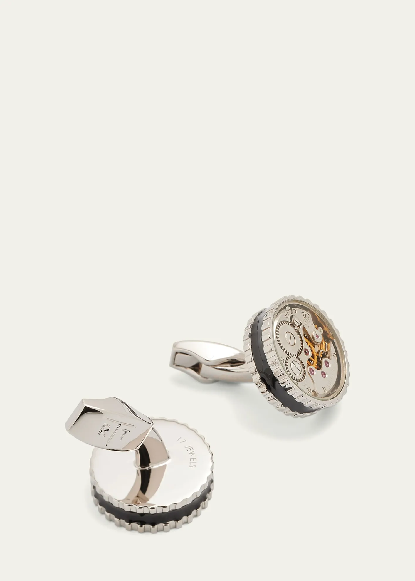 TateossianMen's Round Skeleton Gear Cufflinks