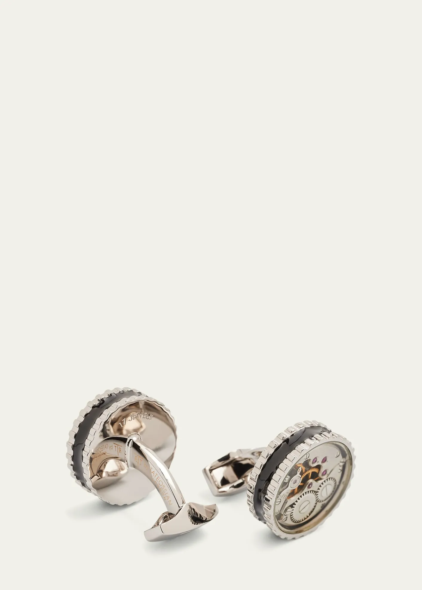TateossianMen's Round Skeleton Gear Cufflinks